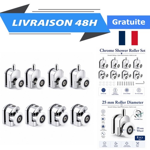 Roulettes pour porte douche - roulettes,