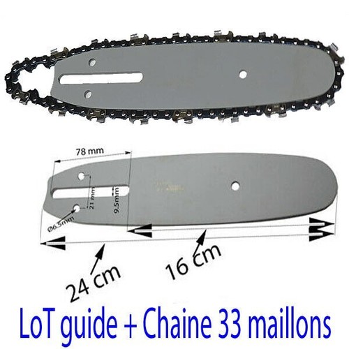 Lot guide chaine porte lame - porte,