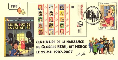 France 2007 fdc - carte, tintin