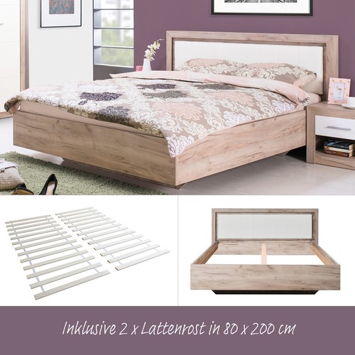 Lit bois double design - lit,