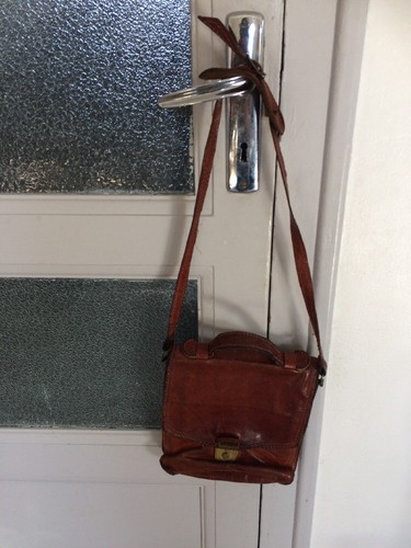 Ancienne besace cuir marron - cuir,