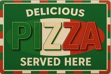 Plaque de restaurant pizza