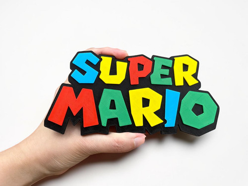 Plaque logo super mario - super,