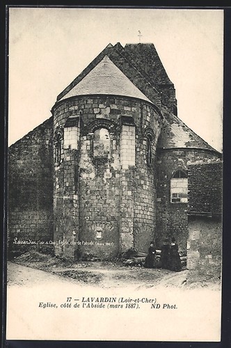 Cpa lavardin église côté - lavardin,,