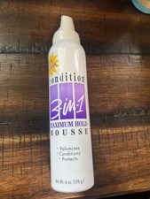 Condition 3 in 1 Maximum Hold Mousse With Sun Screen 6 oz (Missing Lid)