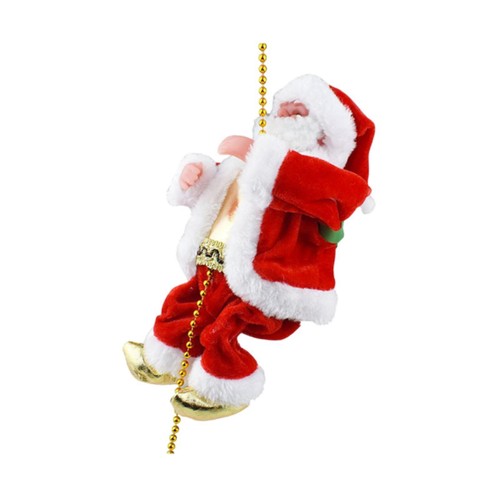 Père noël grimpant sur une - père,