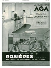 Antique Aga Foundries de Rosières 1936 Magazine Issue Cooker Advertising