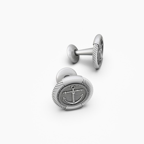 Boutons manchette ancre - boutons, d'ancre