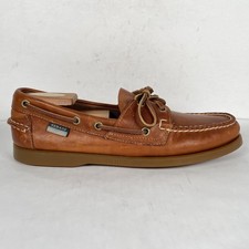 Sebago Docksides Shoes Mens Size 9 Brown Leather Boat Deck Nautical Classic