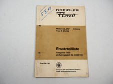 Kreidler Florett RS Motorcycle 5 Speed Type K54/53 Spare Parts List 1969