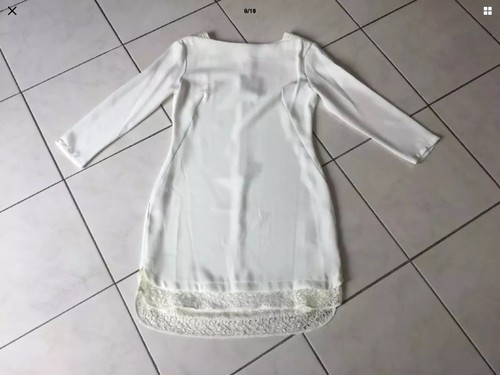 Robe blanche dentelle massimo - robe,
