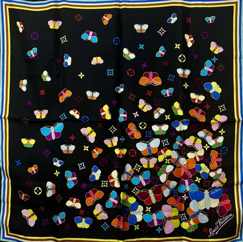 Foulard soie papillon - foulard,