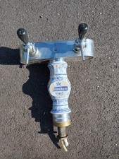 tireuse pompe a bière ancienne porcelaine laiton