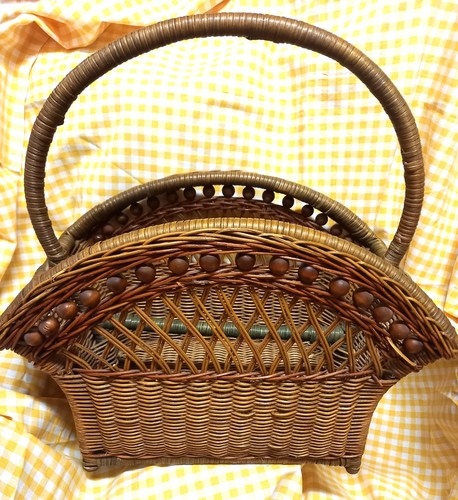 Ancien panier osier - en,