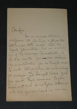 Paul ADAM LETTRE AUTOGRAPHE