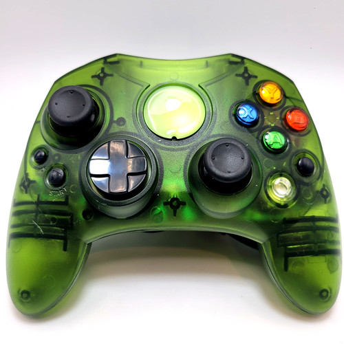 Xbox clear green wired type - xbox,