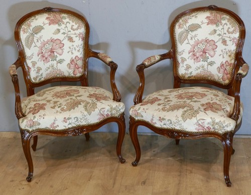Paire fauteuils la reine - de,