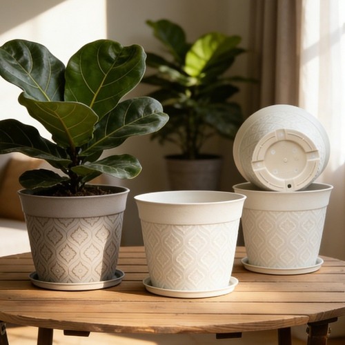 Pot fleurs plastique - de,
