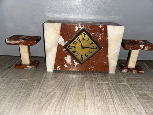 Horloge cheminée marbre - horloge, de