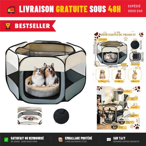 Parc pour chien pliable - pour,
