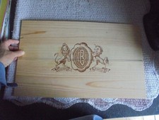 Pretty Lion Unicorn Blazon Wine Bottle Wood Box Board Decoration D-B