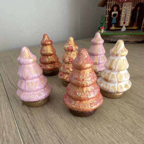 Lot sapins bois 5 cm - 6,