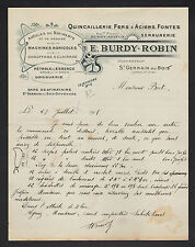 SAINT-GERMAIN-du-BOIS (71) DRUGSTORE "Eugene BURDY & ROBIN" 1905