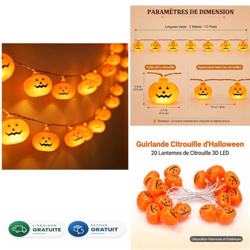 Guirlande lumineuse halloween - guirlande,
