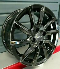 4 Roues en Alliage 15 Dédié Renault Twingo III Double Mesure Noir Poli