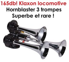 PROMO! KLAXON SIRENE 3 TROMPES 24V 165db! HORNBLASTER AMBULANCE POLICE POMPIER