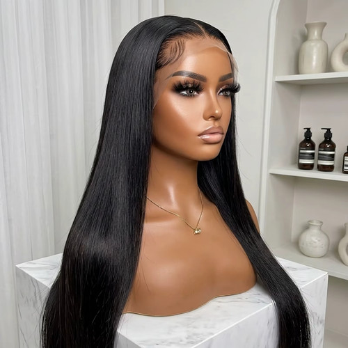 Glueless wig human hair - 22",