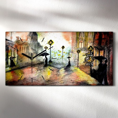 Horloge murale sur - , toile