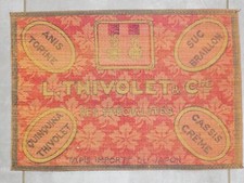 ORIGINAL & RARE STRAW CARD MAT IMPORT FROM JAPAN LIQUOR THIVOLET BAR
