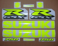 Stickers for Suzuki GSX-R 750 custom neon fluo yellow decals graphics labels k5