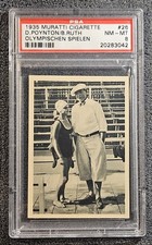 1935 Muratti Cigarettes #26 Dorothy Poynton / Babe Ruth PSA 8