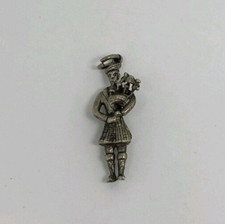 VINTAGE STERLING SILVER IRISH UILLEANN/HIGHLAND PIPE MUSICIAN PENDANT