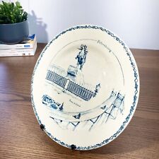 Antique K&G Lunéville Plate - Peter the Great St. Petersburg, Blue Decor