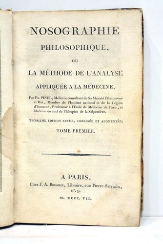 Livre ancien pinel nosographie - ancien,