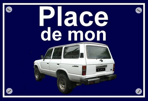 Plaque place mon toyota - ",