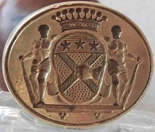 SCEAU BRONZE , CACHET ARMOIRIES, Couronne COMTALE, NOBLESSE;