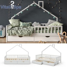 Lit cabane VitaliSpa Noemi, lit enfant, lit aire de jeux, 90x200 cm avec tiroir 