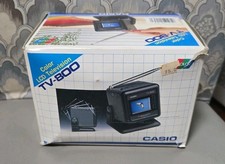 CASIO 2” Portable M LCD Color TV-800 VHF UHF Made In Japan Powers On (For Parts)