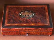 Game box, 19th century cards, wood, magnifying glass, inlay Boulle, Napoleon III era