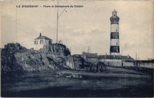 Cpa ile ouessant phare - ile, d'ouessant