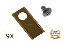 9 x couteaux en titane 3,9 cm