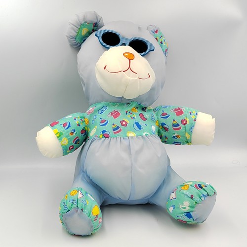 Peluche puffalump ours - peluche, bleu