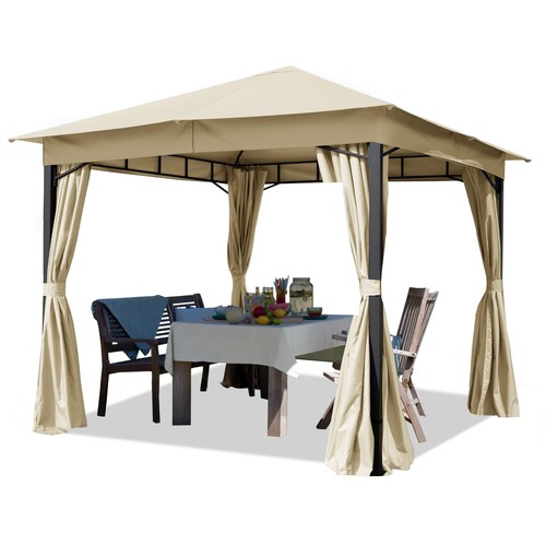 Tonnelle jardin 3x3 toit - tonnelle, m