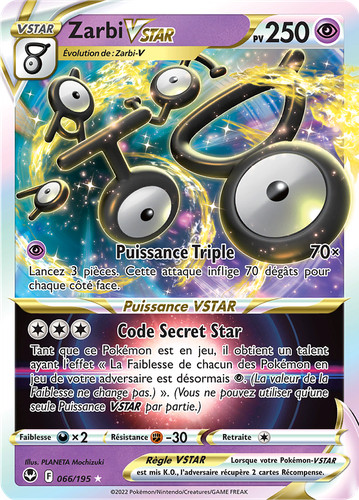 Carte pokémon zarbi vstar - carte, zarbi-vstar
