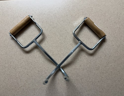 Silver hay hook pair - silver,