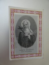 image pieuse sainte eugenie (texte en espagnol au verso)